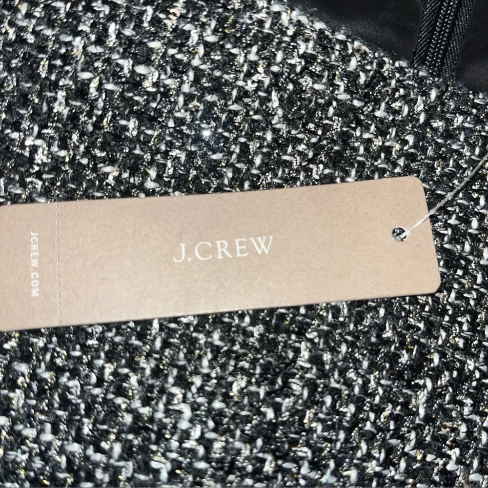 Elegant J.Crew Black & Gray Sheath Sparkling Constellation Tweed Dress dress NWT